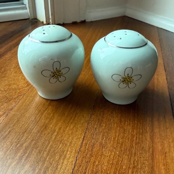 Vintage MCM Nobility Permaware Atomic Daisys Floral Mist Salt & Pepper Shakers - Picture 1 of 5